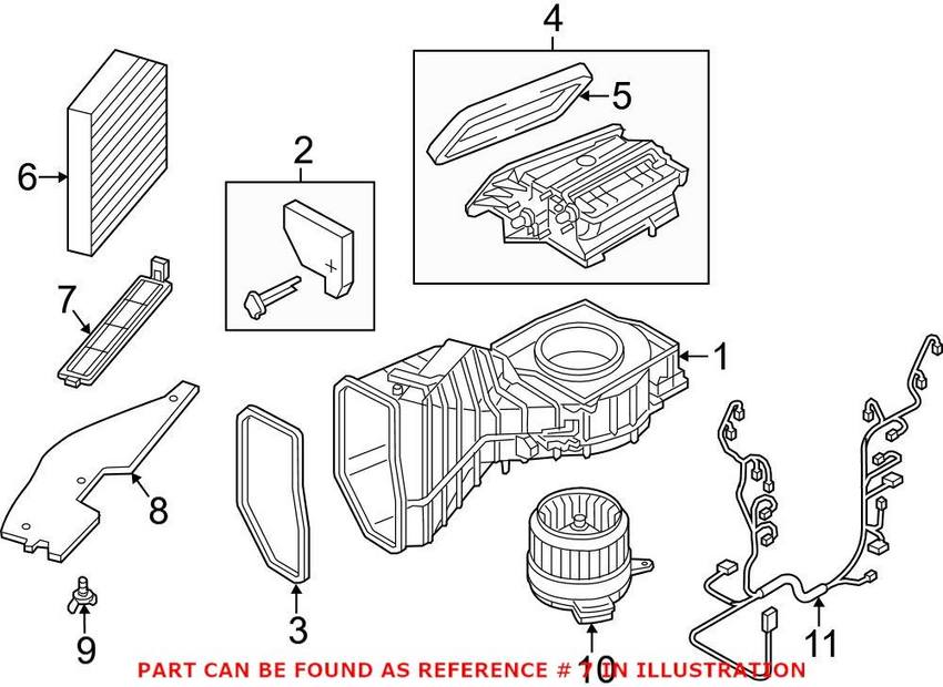 Audi Cabin Air Filter Cover 4H0819422A